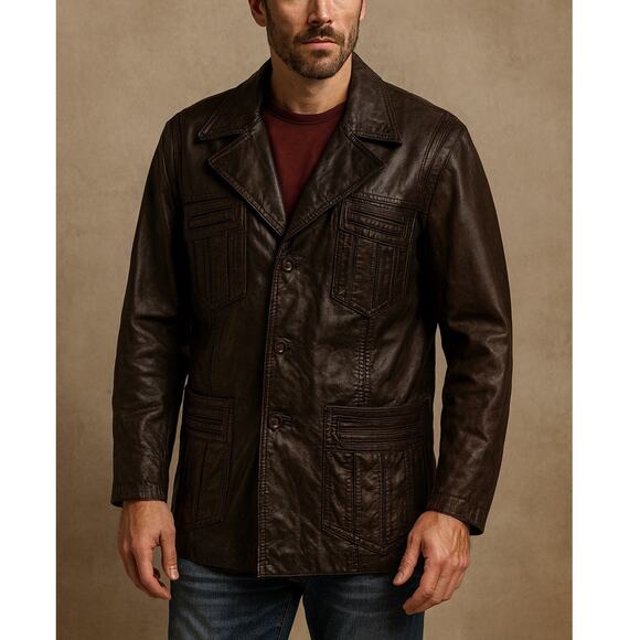 Raffaelo Golden Collection Vintage Leather Jacket - Picture 1 of 10